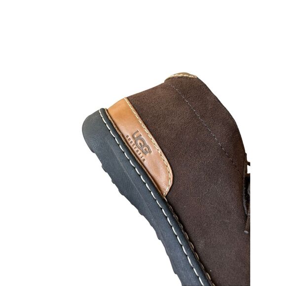 UGG Men’s Cardiff Sherpa Lined Suede Winter Chukka Boots size 13 Brown - Picture 6 of 10